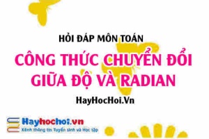 Công thức chuyển đổi Số đo góc từ đơn vị Radian sang Độ và ngược lại Hỏi đáp Toán 11